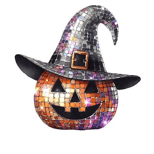 Orange Pumpkin Disco DTF