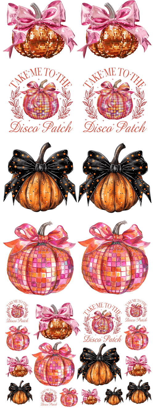 Orange Pumpkin Disco DTF