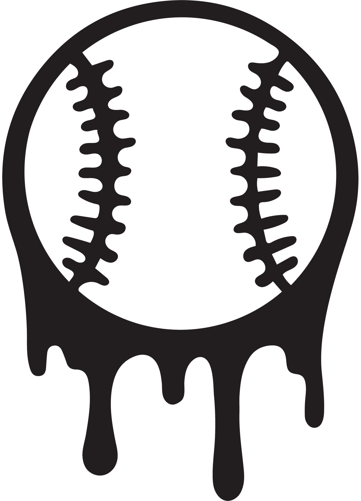 Baseball Drip DTF (direct-to-film) Transfer – Twisted Image Transfers