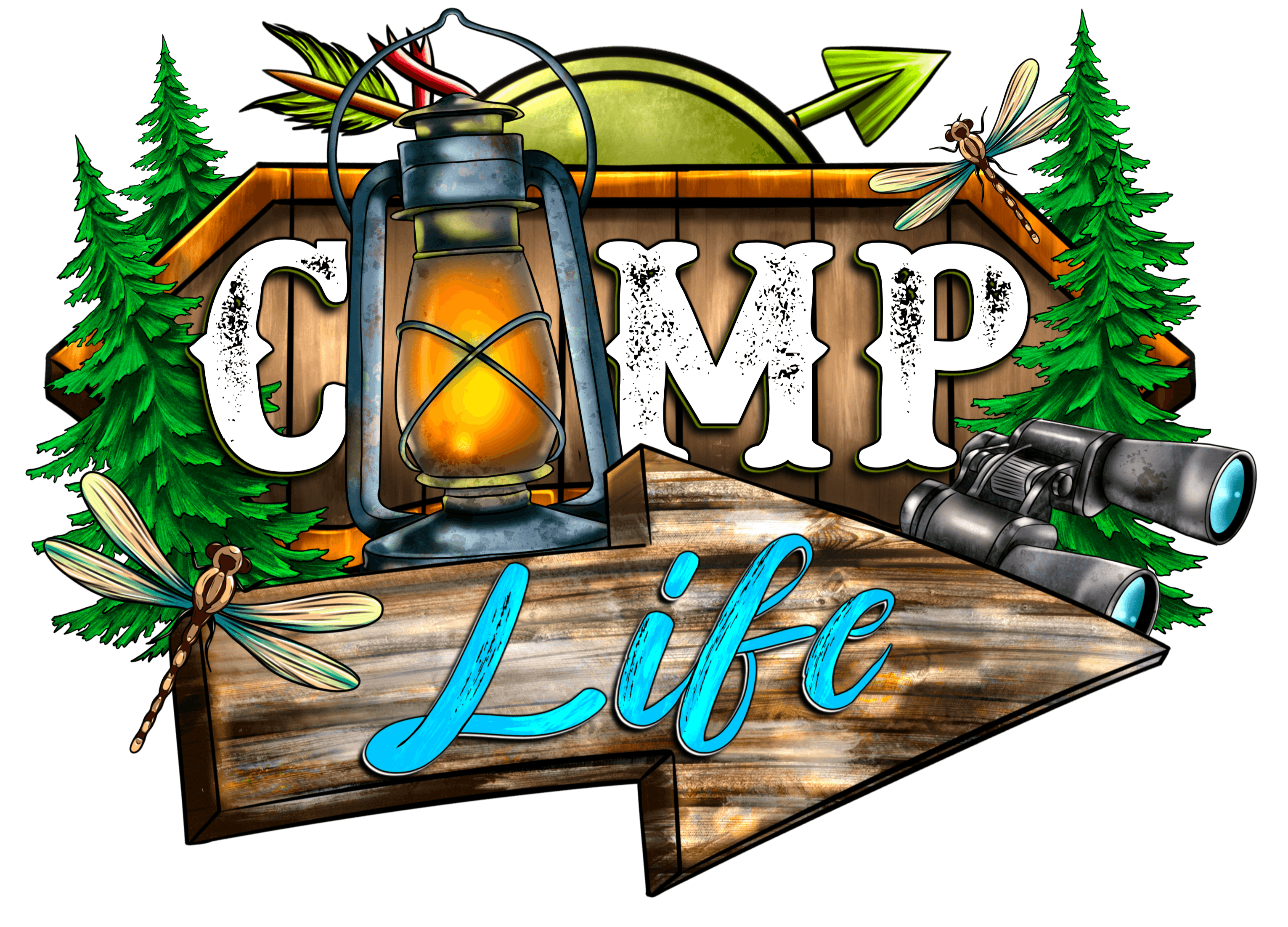 Outdoor Living (Camp Life) DTF (directtofilm) Transfer Twisted Image Transfers