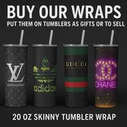 Bumblebee 20 oz Skinny Straight Tumbler Wrap