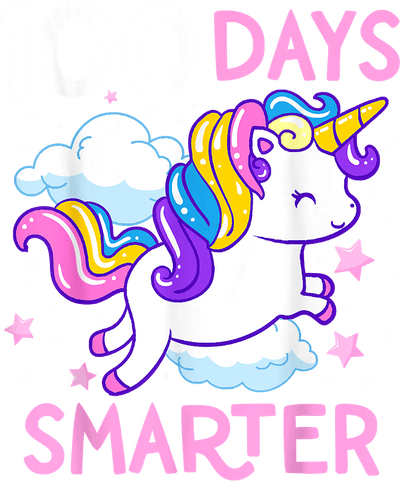 100 Days of School Smarter with Unicorn DTF (direct-to-film) Transfer - Twisted Image Transfers