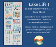 Lake Life 1 60"x22" DTF Ready to Ship Gang Sheet