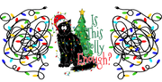 Is this jolly enough-Funny Christmas-Cat Black Meowy Cat Christmas-animal Christmas 16oz UV DTF Libby Cup Wrap