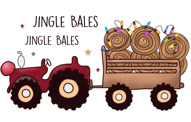 Jingle Bales Jingle Bales Direct to Film DTF Transfer - Twisted Image Transfers