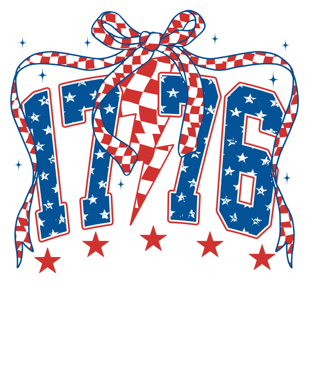 1776 Wrapped with a Bow DTF (direct-to-film) Transfer