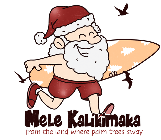 Mele Kalikimaka From The Land Where Palm Trees Sway Direct to Film DTF Transfer - Twisted Image Transfers