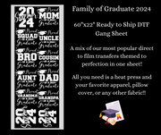 2024 Family Graduate 1 60x22" DTF Ready to Ship Gang Sheet