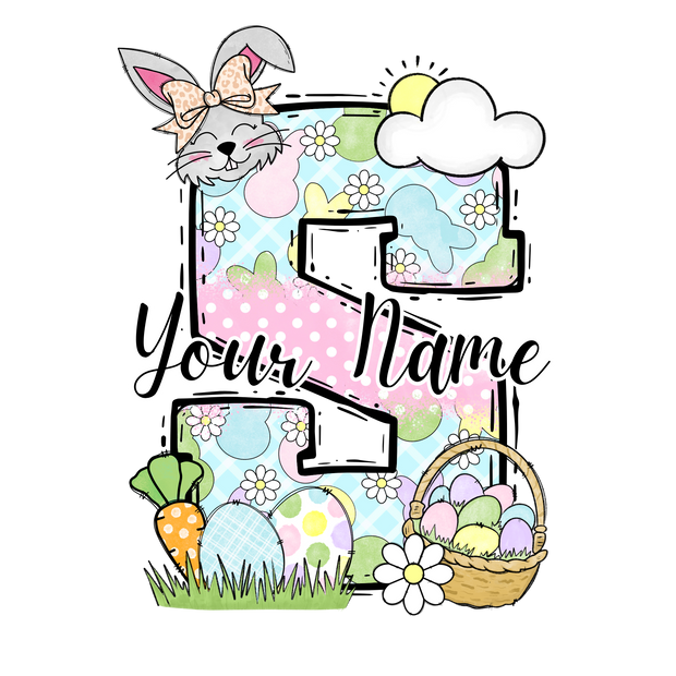 Personalized Easter Letters DTF (direct-to-film) Transfer