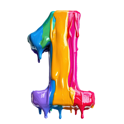 #1 Color Drip Multicolored DTF (direct-to-film) Transfer