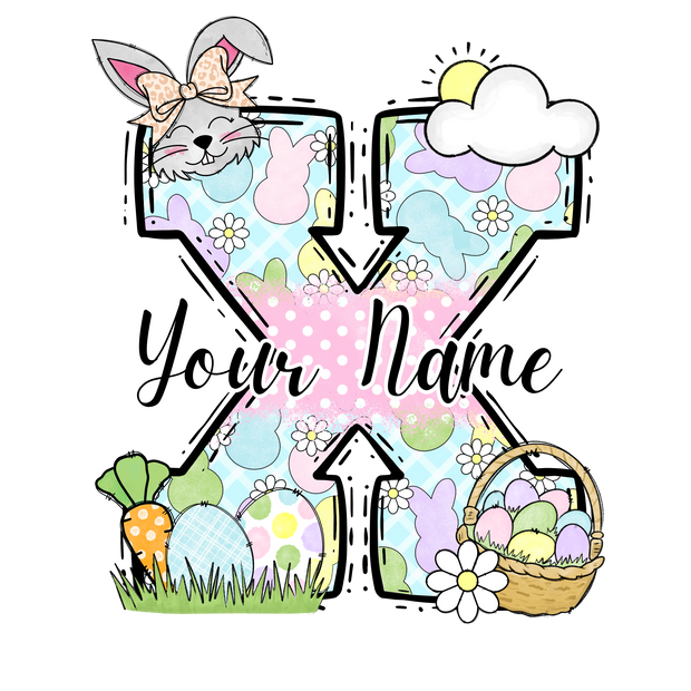 Personalized Easter Letters DTF (direct-to-film) Transfer