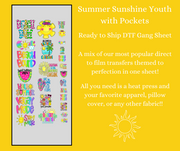 Summer Sunshine Youth Sized with Additional Pockets 60x22" DTF Ready to Ship Gang Sheet