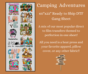 Camping Adventures 1 60x22" DTF Ready to Ship Gang Sheet