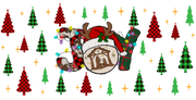 37-Jesus Joy Christmas- Jesus Christmas-Buffalo Plaid Leopard Christmas 16oz UV DTF Libby Cup Wrap