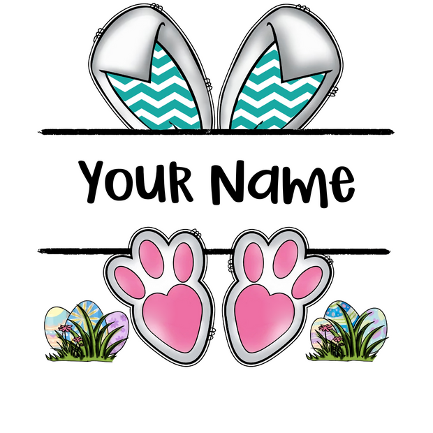 Personalized Easter Bunny Ears DTF (direct-to-film) Transfer