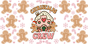 Gingerbread Christmas Crew Cookie 16oz UV DTF Libby Cup Wrap