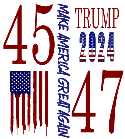 45 47 Trump 2024 Flag Drip DTF (direct-to-film) Transfer