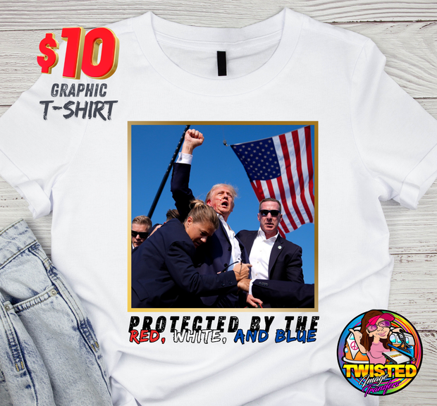 Trump Protected by the Red, White, and Blue T-Shirt