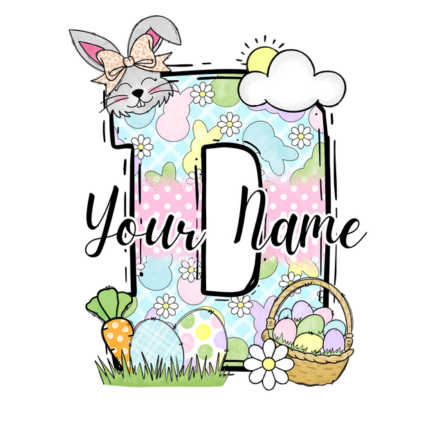 Personalized Easter Letters DTF (direct-to-film) Transfer