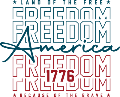 4th of July American Freedom Full Color DTF (direct-to-film) Transfer