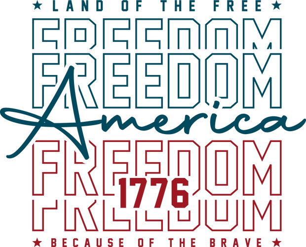 4th of July American Freedom Full Color DTF (direct-to-film) Transfer
