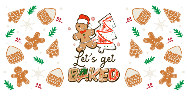 77-Let's Get Baked Cookie Christmas 16oz UV DTF Libby Cup Wrap