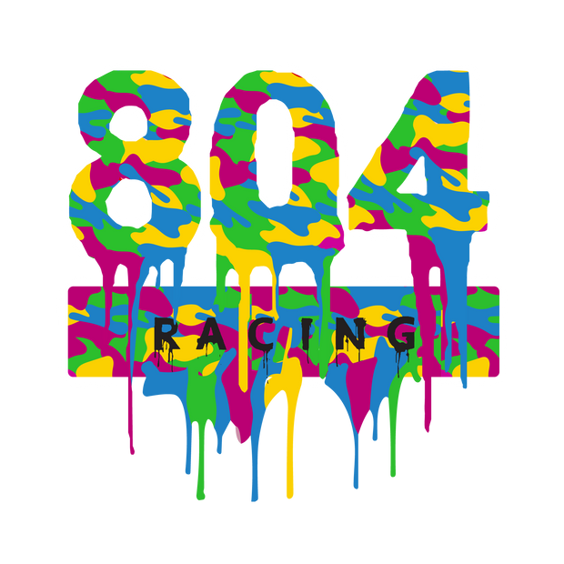 804 Racing Color Drip DTF (direct-to-film) Transfer