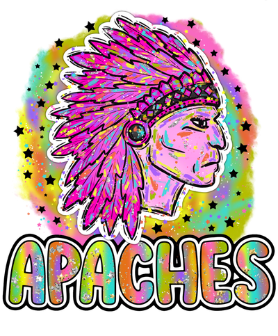 90s Girl Nostalgia Mascots Apaches DTF (direct-to-film) Transfer