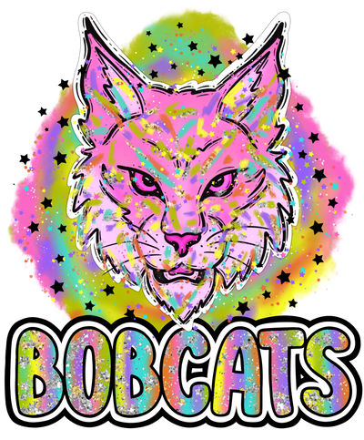 90s Girl Nostalgia Mascots Bobcats DTF (direct-to-film) Transfer