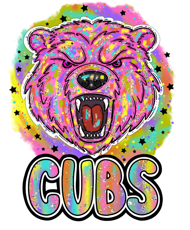 90s Girl Nostalgia Mascots Cubs DTF (direct-to-film) Transfer