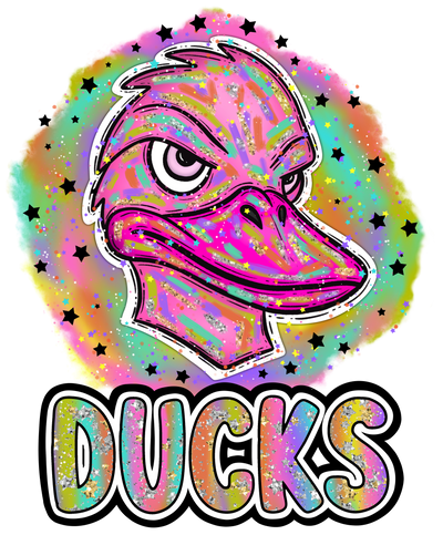 90s Girl Nostalgia Mascots Ducks DTF (direct-to-film) Transfer