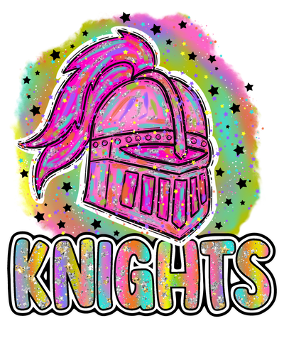 90s Girl Nostalgia Mascots Knights DTF (direct-to-film) Transfer