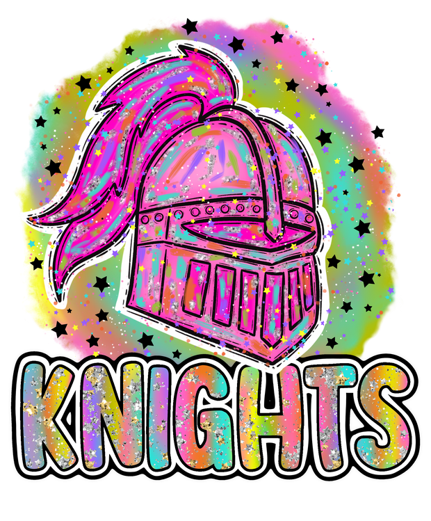 90s Girl Nostalgia Mascots Knights DTF (direct-to-film) Transfer