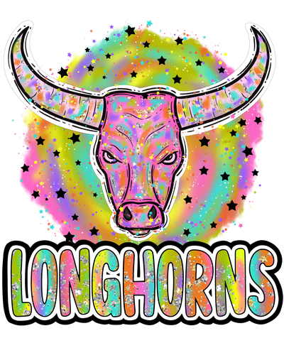 90s Girl Nostalgia Mascots Longhorns DTF (direct-to-film) Transfer