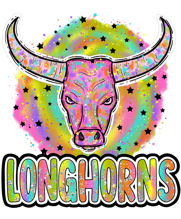 90s Girl Nostalgia Mascots Longhorns DTF (direct-to-film) Transfer