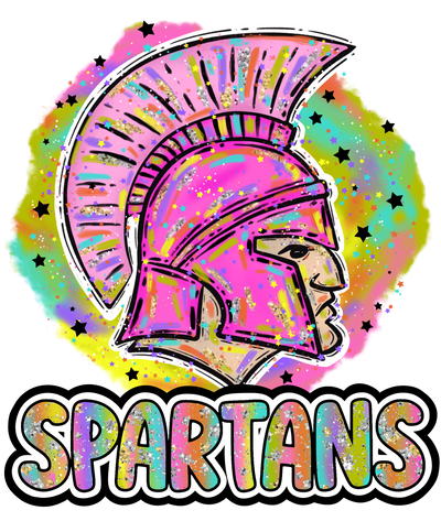 90s Girl Nostalgia Mascots Spartans DTF (direct-to-film) Transfer