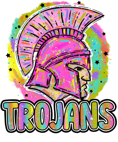 90s Girl Nostalgia Mascots Trojans DTF (direct-to-film) Transfer