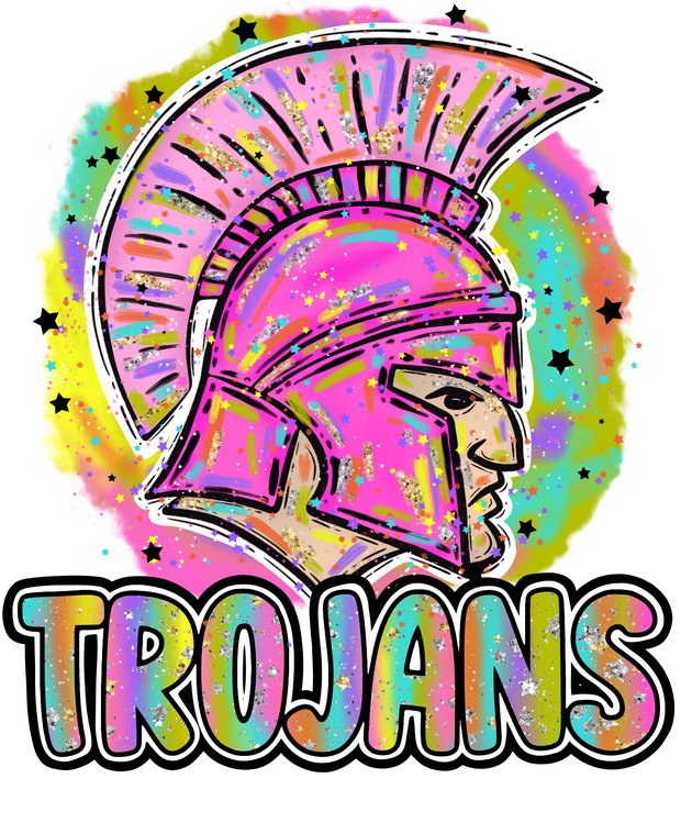 90s Girl Nostalgia Mascots Trojans DTF (direct-to-film) Transfer