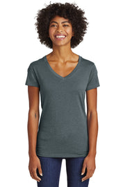 DISCONTINUED Alternative Women's Runaway Blended Jersey V-Neck Tee. AA6046