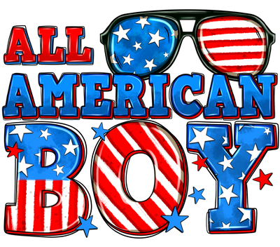 All American Boy Neon DTF (direct-to-film) Transfer