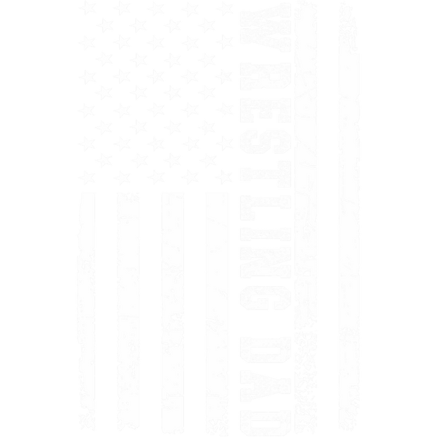 All White USA Flag Wrestling Dad DTF (direct-to-film) Transfer