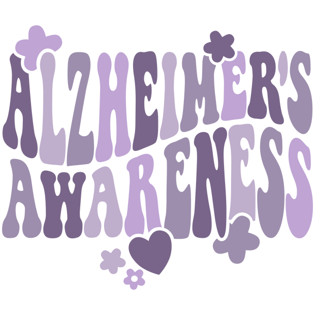 Alzheimer's Awareness Flowers DTF (direct to film) Transfer