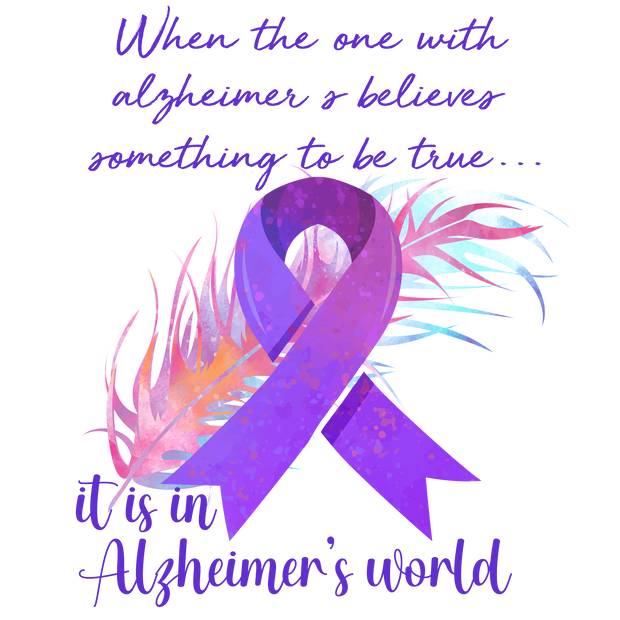 Alzheimer's Awareness with Feather DTF (direct to film) Transfer