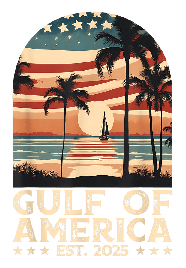 American Flag in Sky Gulf of America DTF (direct-to-film) Transfer