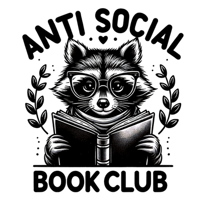 Anti Social Book Club Raccoon in Glasses DTF (direct-to-film) Transfer