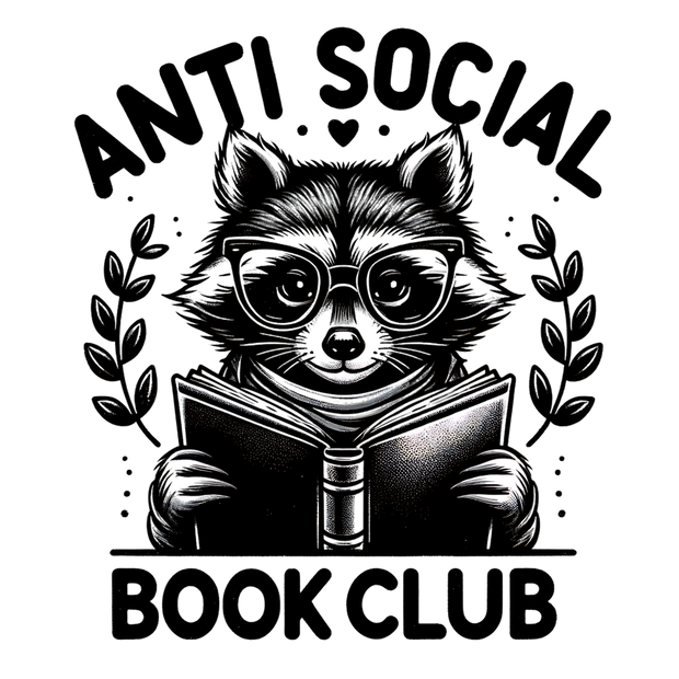 Anti Social Book Club Raccoon in Glasses DTF (direct-to-film) Transfer