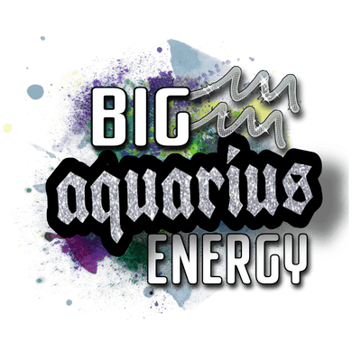Aquarius Big Energy Color Drip DTF (direct-to-film) Transfer