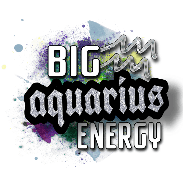 Aquarius Big Energy Color Drip DTF (direct-to-film) Transfer