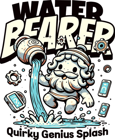 Aquarius Splash Water Bearer DTF (direct-to-film) Transfer