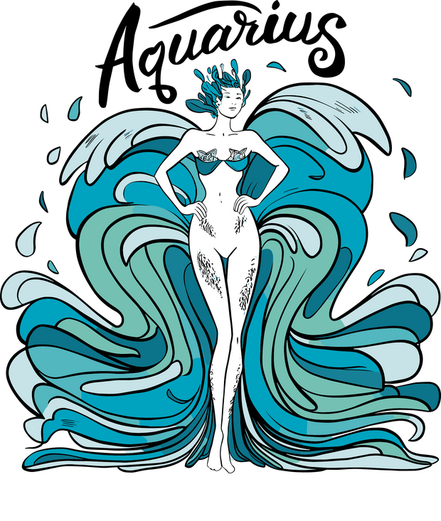 Aquarius Woman Posing DTF (direct-to-film) Transfer